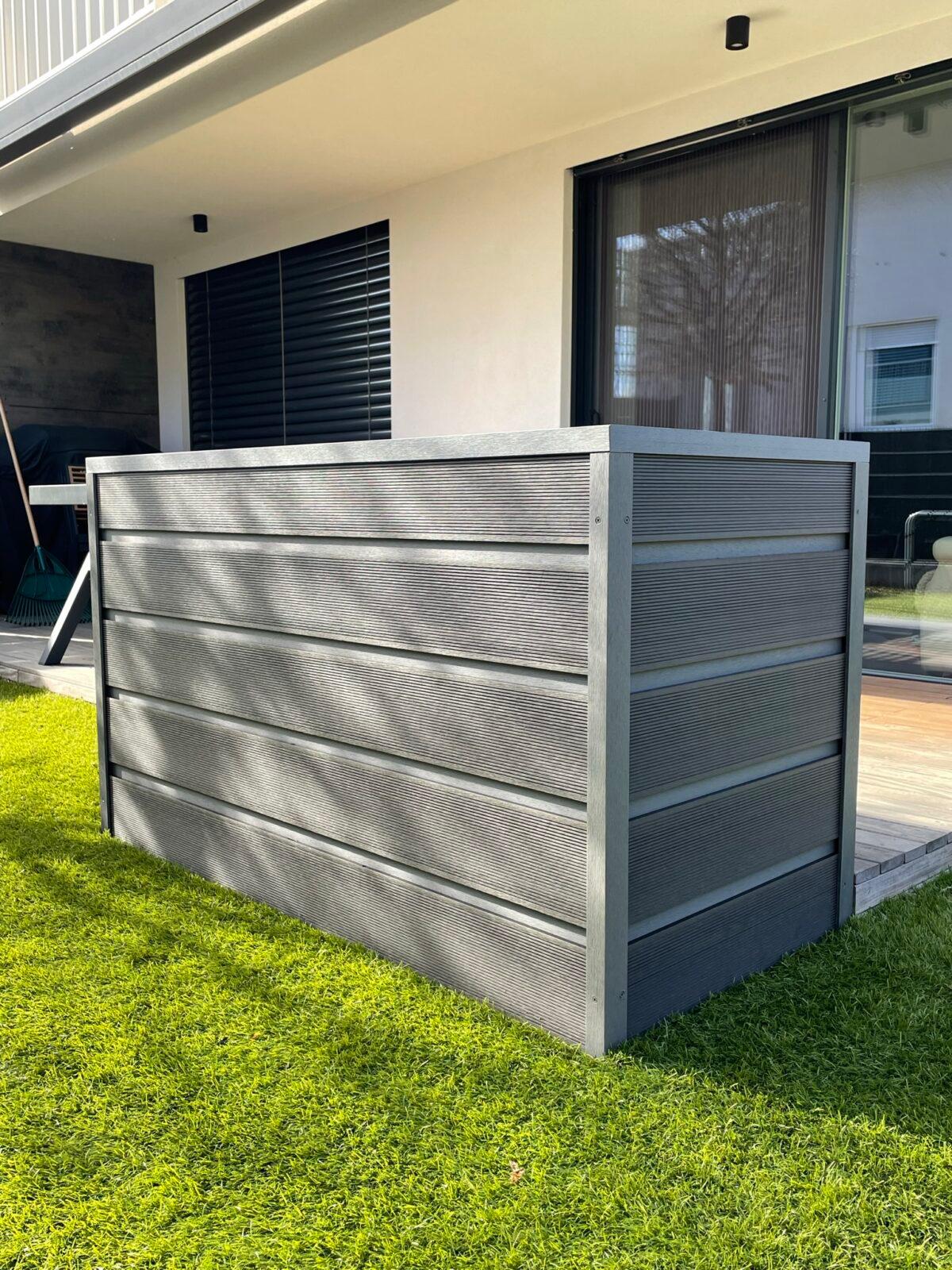 Teravita visoka greda v vrtu – antracit